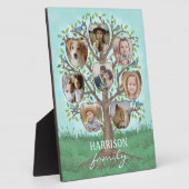 家族の写真を飾る木のデザイン 8枚の写真＋名前簡単 フォトプラーク (側面)