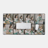 家族の写真を8つの写真コラージュに追加 デスクマット (キーボード&マウス)