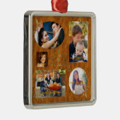 家族の写真アルバムコラージュ メタルオーナメント (右)