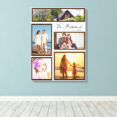 家族の写真エレガントコラージュを作成 キャンバスプリント (インサイチュ (ウッドフロア))