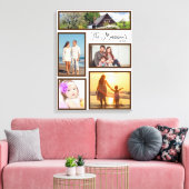 家族の写真エレガントコラージュを作成 キャンバスプリント (インサイチュ (リビング))