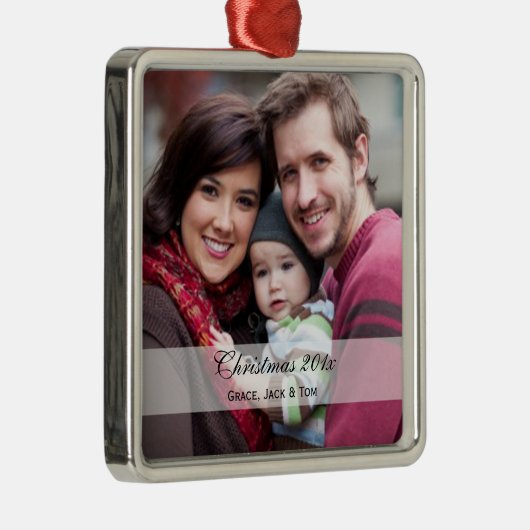 家族の写真オーナメント メタルオーナメント (右)