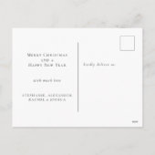 家族の写真オーバーレイメリークリスマス シーズンポストカード (裏面)