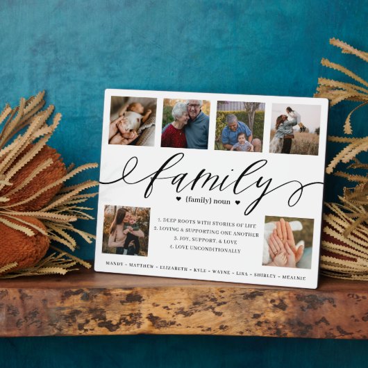 家族の写真カスタムコラージュ記念ファイルの定義 フォトプラーク (側面)