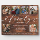 家族の写真カスタムコラージュ記念ファイルの定義 フォトプラーク (正面)