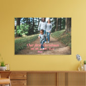 家族の写真キャンバスの印刷を作成する キャンバスプリント (インサイチュ (リビング))