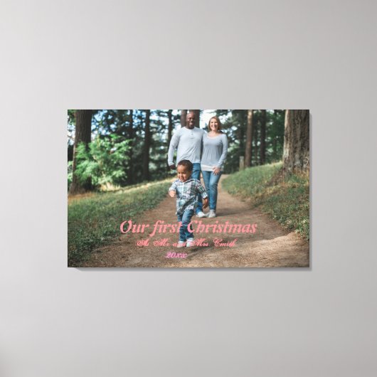 家族の写真キャンバスの印刷を作成する キャンバスプリント (正面)