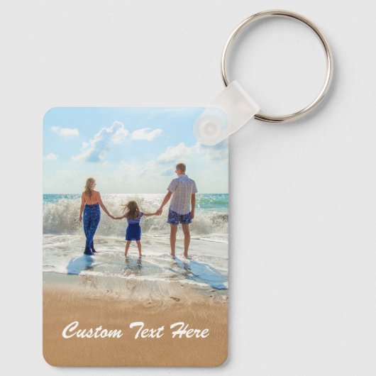 家族の写真キーチェーンギフトとカスタム文字 キーホルダー (裏面)