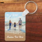 家族の写真キーチェーンギフトとカスタム文字 キーホルダー (裏面)