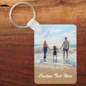 家族の写真キーチェーンギフトとカスタム文字 キーホルダー (正面)