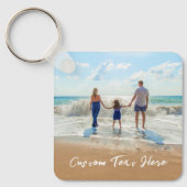 家族の写真キーチェーンギフトとカスタム文字 キーホルダー (正面)