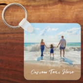 家族の写真キーチェーンギフトとカスタム文字 キーホルダー (正面)