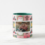 家族の写真ギフト色のノールクリスマスマグ マグカップ (中央)