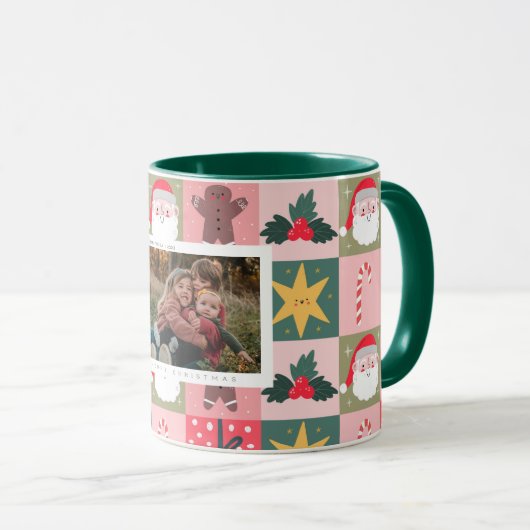 家族の写真ギフト色のノールクリスマスマグ マグカップ (正面右)