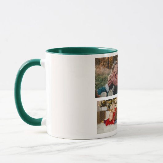 家族の写真ギフト色のノールクリスマス マグカップ (左)