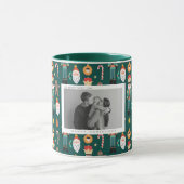 家族の写真ギフト色のノールクリスマス マグカップ (中央)