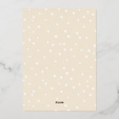 家族の写真クリスマスおもしろい書幸せ 箔シーズンカード (裏面)