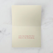 家族の写真クリスマスのミスタントウパトリッジの星 シーズンカード (内部)