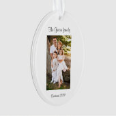 家族の写真クリスマスオーナメント オーナメント (正面)