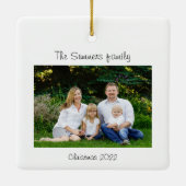 家族の写真クリスマスオーナメント セラミックオーナメント (裏面)