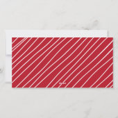 家族の写真クリスマスカードかわいい赤い白のスクリプト シーズンカード (裏面)