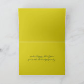 家族の写真クリスマスカードのミスタントスターの緑 シーズンカード (内部)