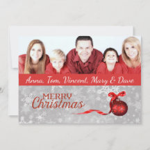 家族の写真クリスマスカード