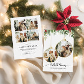 家族の写真クリスマスカード，写真のホリデーカード， シーズンカード