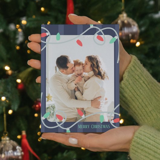 家族の写真クリスマスカード 案内ポストカード