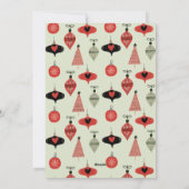 家族の写真クリスマスグリーン シーズンカード (裏面)