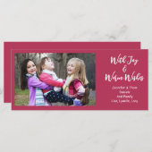 家族の写真クリスマスジョイ | 温かい願い (正面/裏面)