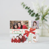 家族の写真クリスマステーマ シーズンポストカード (スタンド正面)