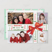 家族の写真クリスマステーマ シーズンポストカード (正面/裏面)