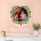 家族の写真クリスマスパーティーへようこそ アクリルサイン (ウェディング)