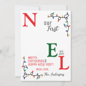 家族の写真クリスマスファースト シーズンカード (正面)