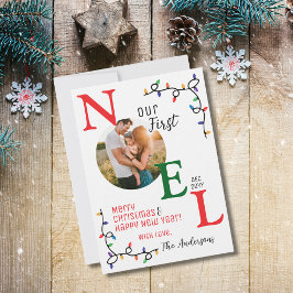 家族の写真クリスマスファースト シーズンカード
