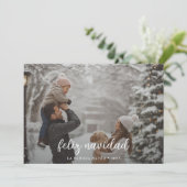 家族の写真クリスマスフェリーズNavidadの写真 シーズンカード (スタンド正面)