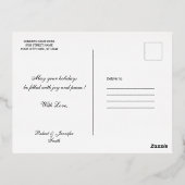 家族の写真クリスマスフォイルのポストカード 箔シーズンポストカード (裏面)