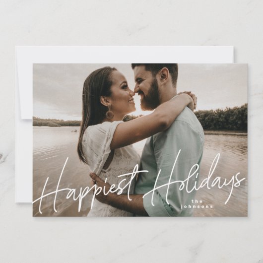 家族の写真クリスマスホリデーの写真カード シーズンカード (正面)