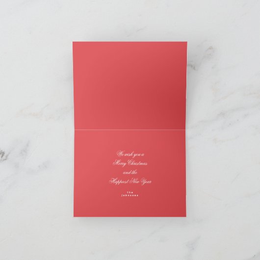 家族の写真クリスマスホリデーの写真カード シーズンカード (内部)