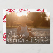 家族の写真クリスマスホリデーの写真カード シーズンカード (正面/裏面)