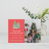 家族の写真クリスマスホリデームービングアナウンス 招待状 (スタンド正面)