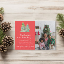 家族の写真クリスマスホリデームービングアナウンス