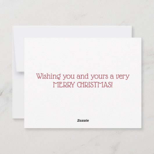 家族の写真クリスマスポインセチア休日カード シーズンカード (裏面)