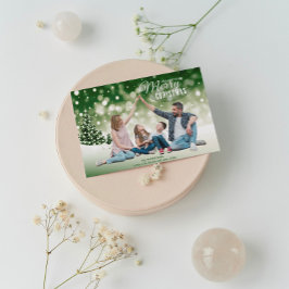 家族の写真クリスマスユニーク シーズンカード