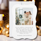 家族の写真クリスマス出生栄光へ神カード