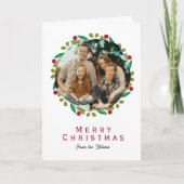 家族の写真クリスマス折り畳みホリデーカード シーズンカード (正面)