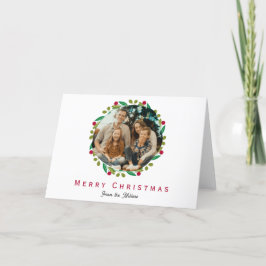 家族の写真クリスマス折り畳みホリデーカード シーズンカード
