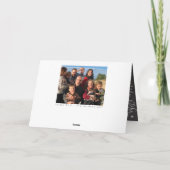 家族の写真クリスマス金ゴールドとChalkboard要素 シーズンカード (裏面)