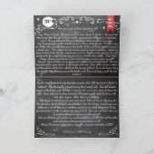 家族の写真クリスマス金ゴールドとChalkboard要素 シーズンカード (内部)